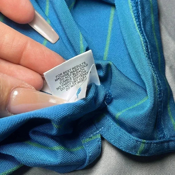 Peter Millar Summer Comfort Short Sleeve Polo Blue Golf Outdoor Performance - Picture 9 of 9